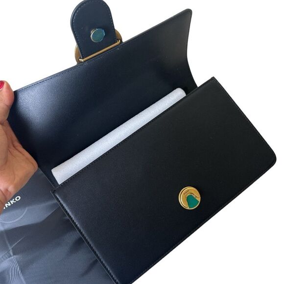 PINKO Love Classic Leather Shoulder Cross-Body Bag - Picture 6 of 10